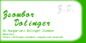 zsombor dolinger business card